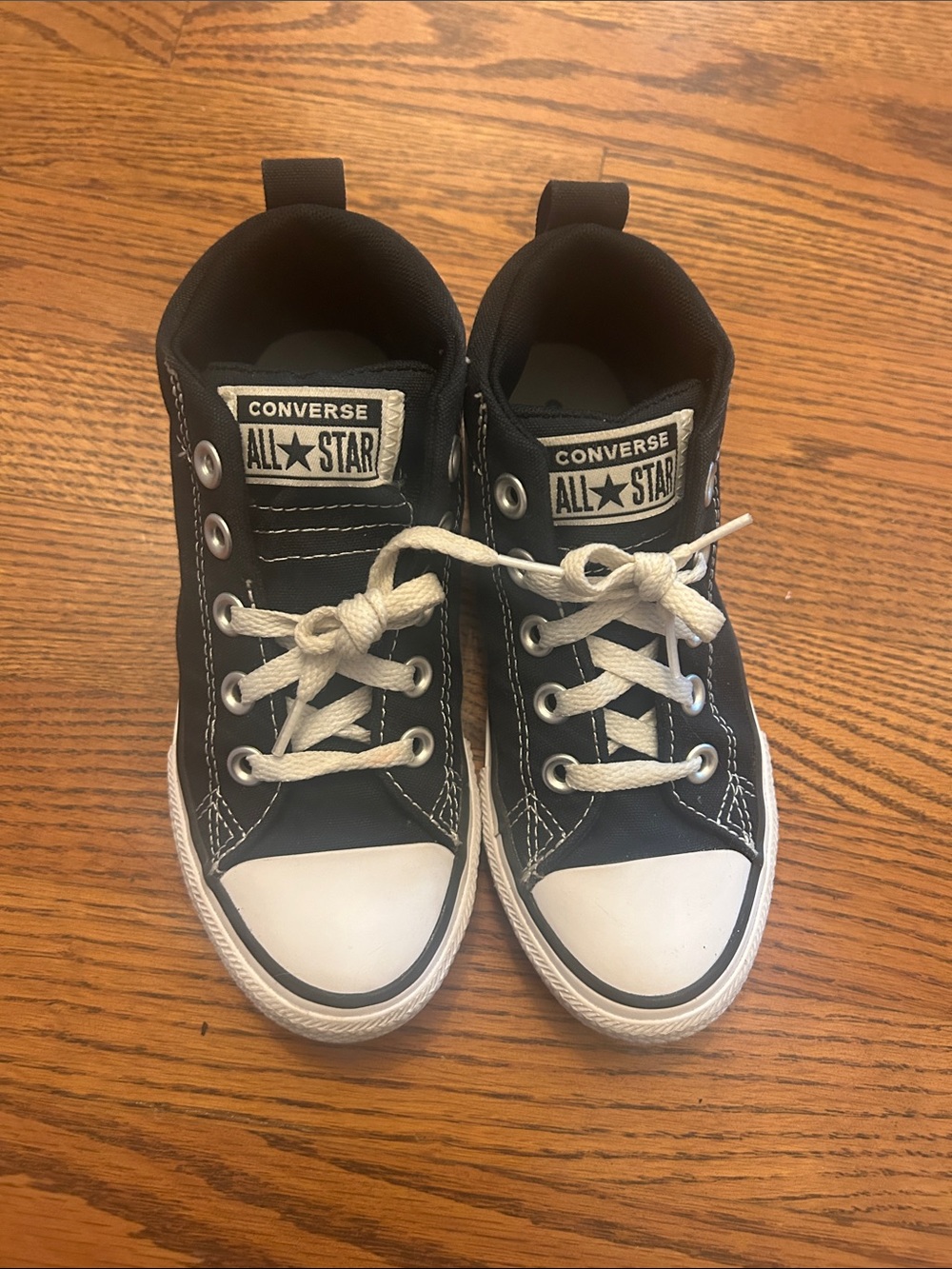 Converse Kids Black and White High-Top Sneakers